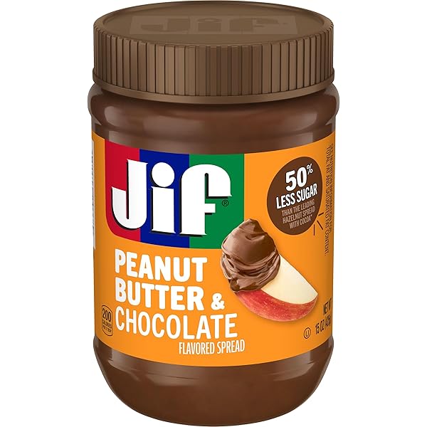 JIF PEANUT BUTTER & CHOCOLATE FLAVORED SPREAD, 15...