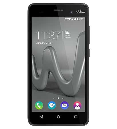 Wiko Lenny 3 Smartphone (12,7 cm (5 Zoll) IPS HD-Display, 16GB interner Speicher, Android 6 Marshmallow) grau