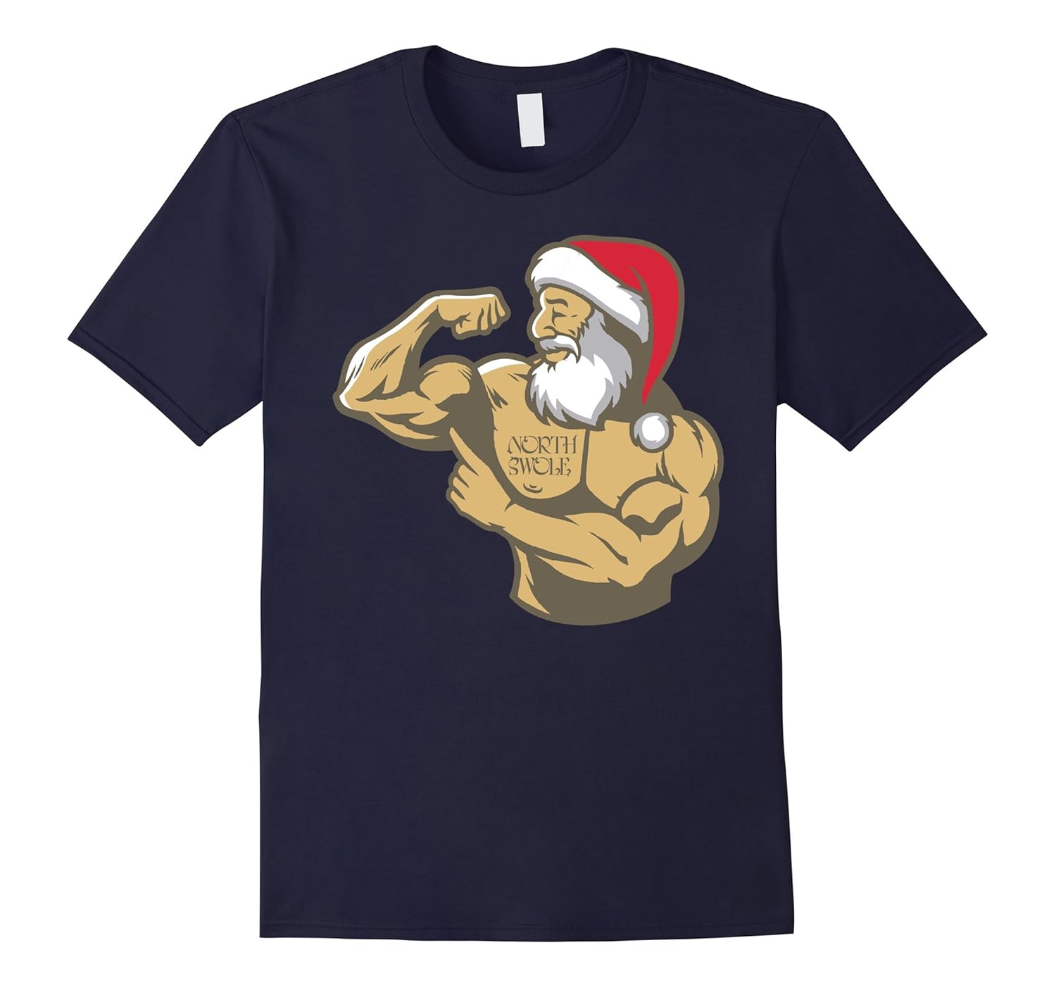 Welcome to the North Swole Muscle Santa Shirt-ANZ