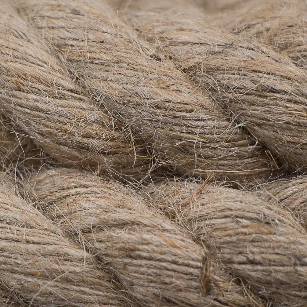 Aoneky Jute Rope - 1.18/1.5 Inch Twisted Hemp Rope for Crafts, Climbing, Anchor, Hammock, Nautical, Cat Scratching Post, Tug of War, Decorate (1 inch x 48 Feet) - - 