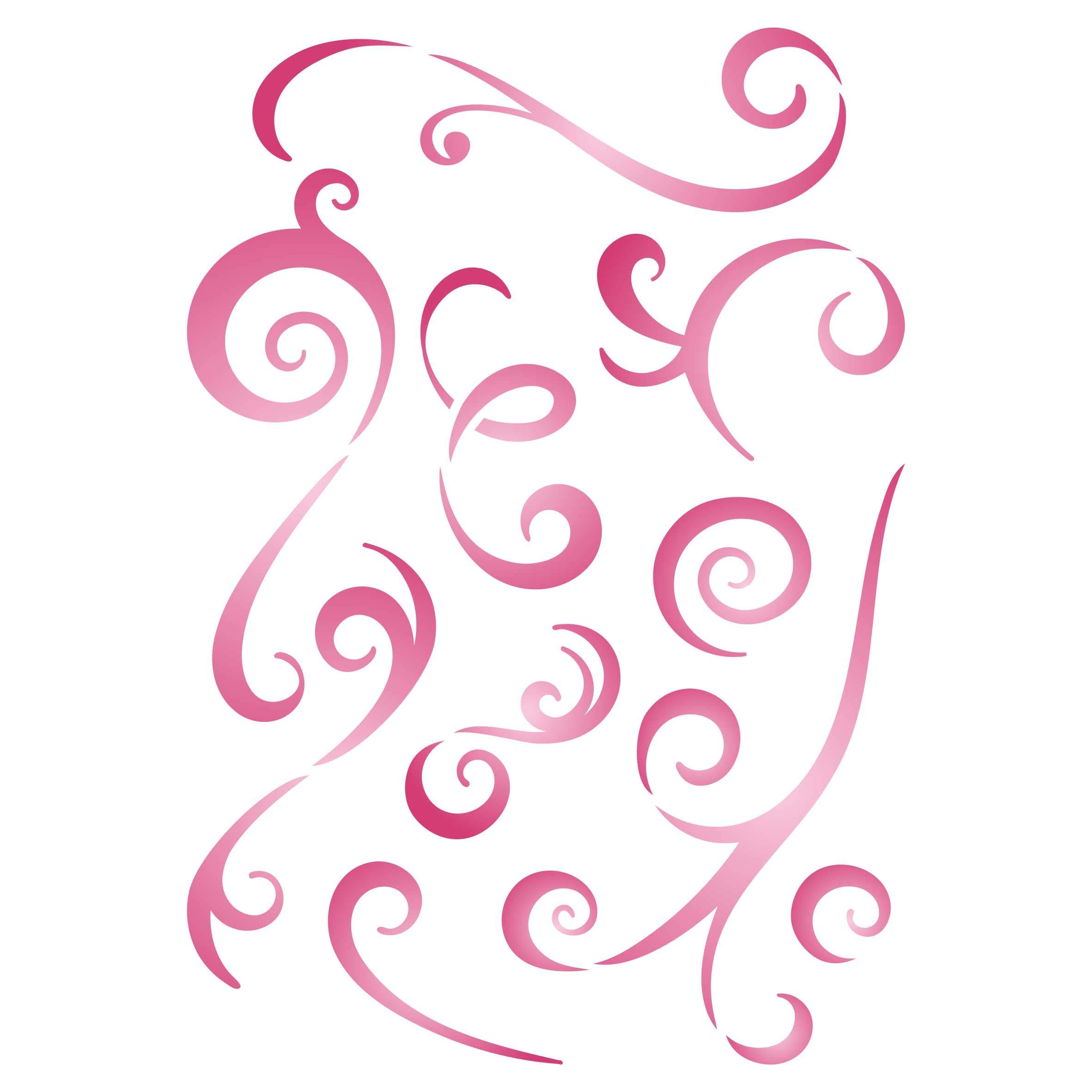 Ribbons Layering Stencil, 11.43 x 16.51 cm - Layering Stencil use to add Texture and Design to Mixed Media Backgrounds