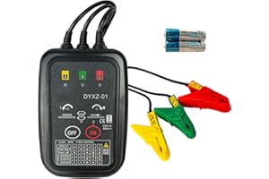 VANLISON Non-Contact 3 Phase Rotation Meter | Motor Rotation Tester for AC 70V-600V | Phase Sequence, Live Wire & Circuit Break Detector | Auto Power-Off, 20" Clamps | Professional Electrician Tool Kit