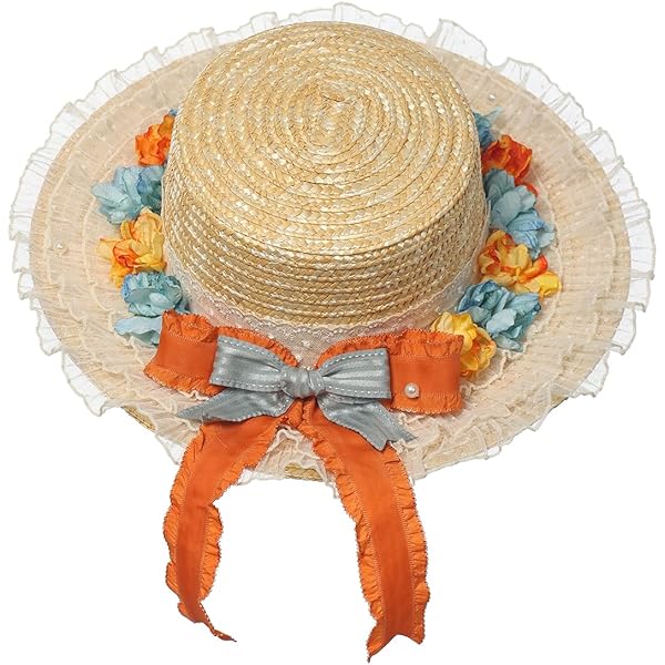 Garden Party Hat Regency Women Floral Bonnet Hat Victorian Lady