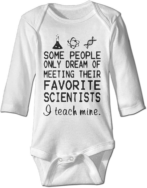Amazon Co Jp Baby Onesie科学先生おもしろい赤ちゃん服新生児服装長袖ボディスーツ カラー ブラック 服 ファッション小物