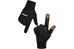 AURUZA Winter Gloves for Men, Cold Weather Windproof Cycling Gloves for Men, Outdoor Running Gloves with Touch Screen Fingers