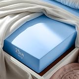 Aspire Homeware Double Fitted Sheet 25 cm Deep Light Blue Hotel Quality view 3