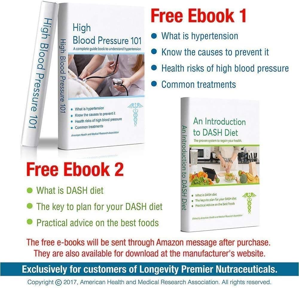 Longevity Blood Pressure Formula [90 Capsules] - Scientifically formulated with Natural Herbs. Best Blood Pressure Supplement: Health & Personal Care