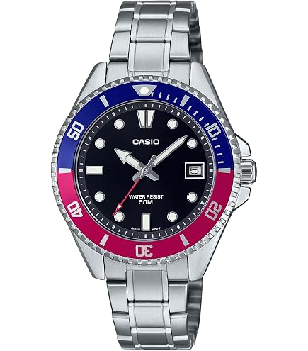 Amazon.com: Casio MDV10D-1A1V Unisex Dive Inspired 38 mm Stainless