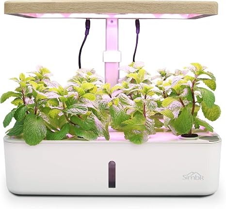 Amazon Com Simbr Hydroponic Growing System Indoor Herb Garden Kit For 12 Plants Starter Kit With Led Grow Light 4l Fan And Water Pump Smart Hydroponic Planter For Home Garden Home Kitchen