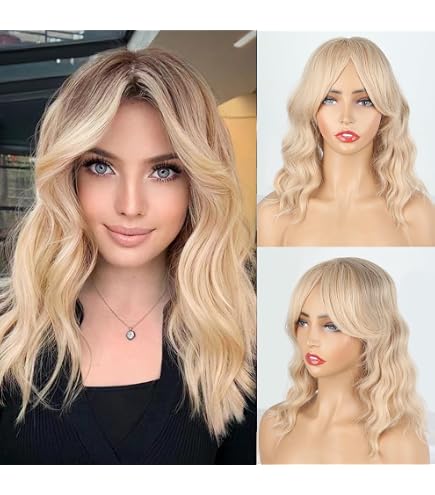 Perruque Courte Femme DANA - Châtain Cuivré Méché Blond - Synthétique - Neuve Avec étiquettes