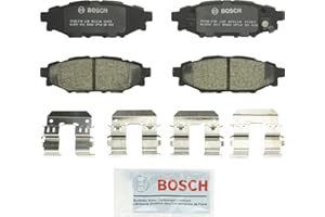 BOSCH BC1114 QuietCast Premium Ceramic Disc Brake Pad Set - Compatible with Select Subaru BRZ, Crosstrek, XV Crosstrek, Forester, Impreza, Legacy, Outback, WRX; REAR