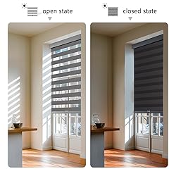 AOSKY Cordless Zebra Blinds for Windows Pull Down
