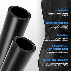 TKKEUEP Gasoline Fuel Filler Neck Hose With 4