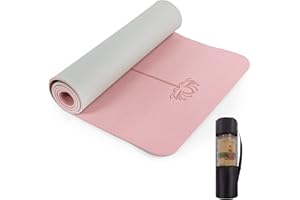 UMINEUX Yoga Mat Extra Thick 1/3'' & 2/5" Non Slip Yoga Mats for Women Eco Friendly TPE Fitness Exercise Mat with Carrying Sling & Storage Bag