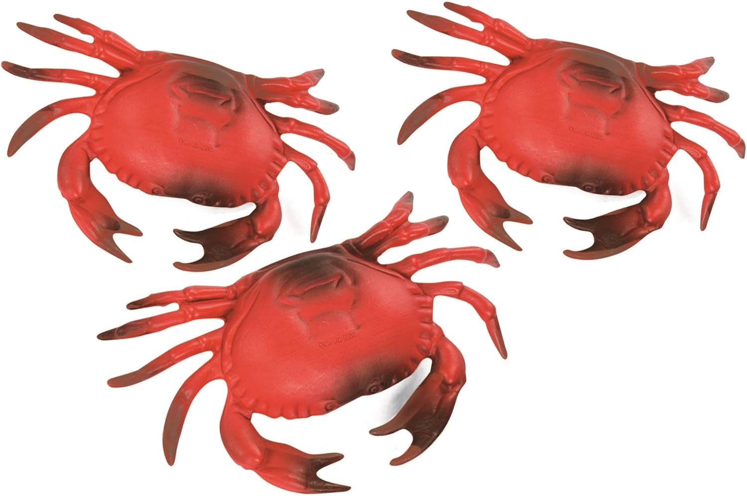 3 Plastic Crab Decorations Nautical Decor - Beach Decor - Coastal Decor - 3 pack -Luau/ Clam Bake