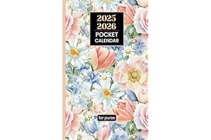 Pocket Calendar 2025-2026 for Purse Women: Small Size Monthly Planner , 2 Year Pocket Planner January 2025 - December 2026