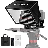 NEEWER Basics X12B Aluminum Alloy Liftable Teleprompter 12" Compatible with iPhone iPad Tablet Phone Camera, No Assembly/Remo