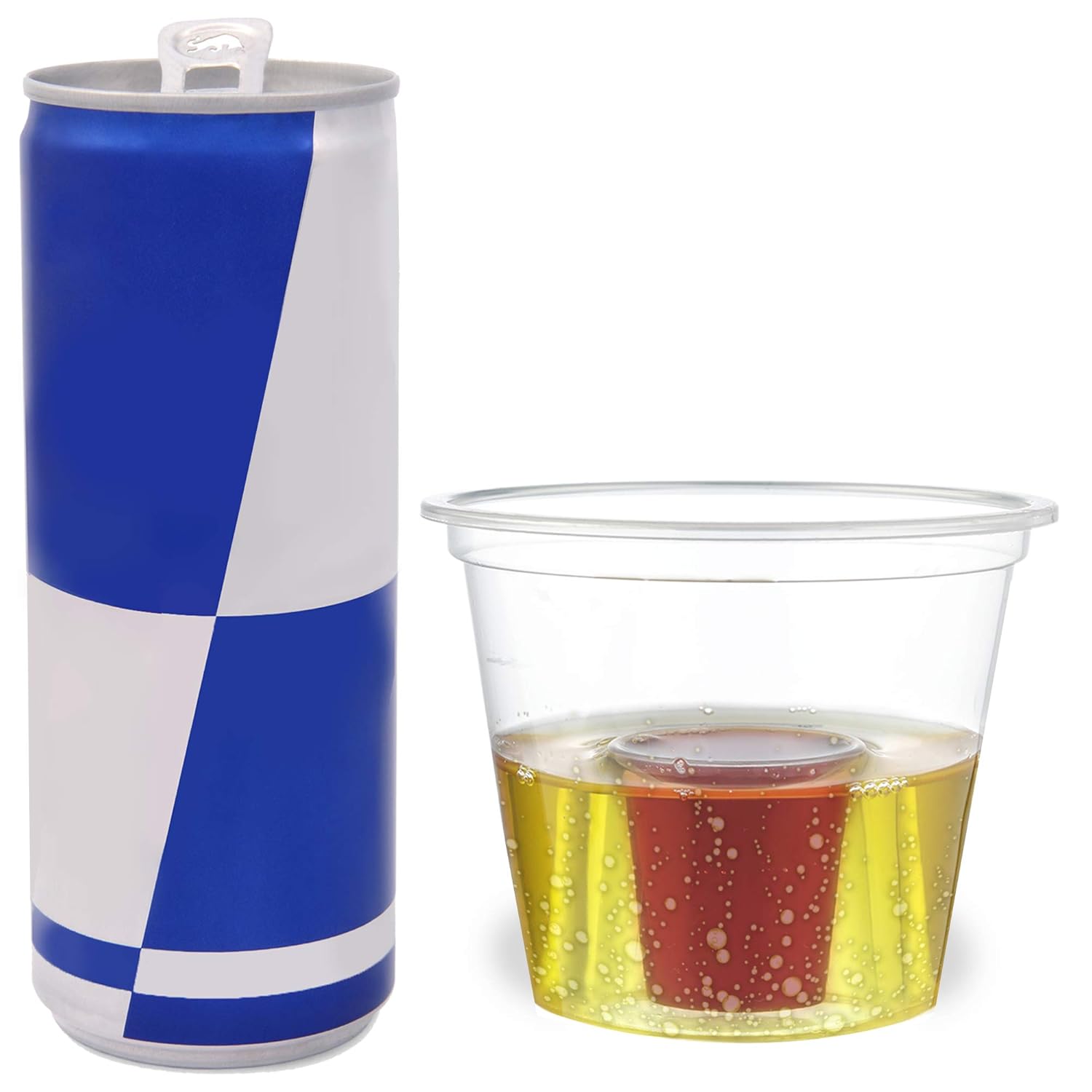 100 Disposable Plastic Bomb Shot Glasses Clear Premium Polypropylene