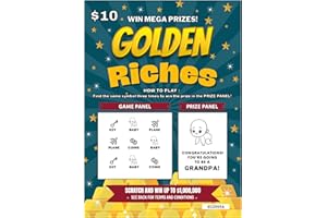 Zoschie Grandpa Pregnancy Announcement Lottery Ticket Scratch Off Card,Grandpa Baby Announcement Gift and Pregnancy Reveal, Baby Surprise Scratchers, Grandparents Baby Announcement, Hello Grandpa