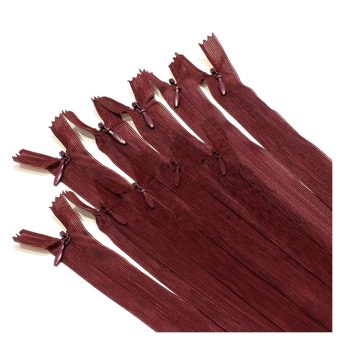 JYC CREATIVE Closed Invisible Zipper, Many Sizes and Colors Available, 3 Mesh, Fine Zipper, Elegant and Discreet for Sewing on Clothes, Dresses, Skirts, Sewing, (5 Sizes, 181)