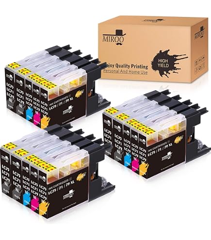 Lot De 4 Cartouches D'encre Noire Compatibles Brother B-LC1240Bk-4 - 16ml