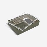 Stackers Olive Green Valet Tray with Acrylic Display Lid - Organiser view 4