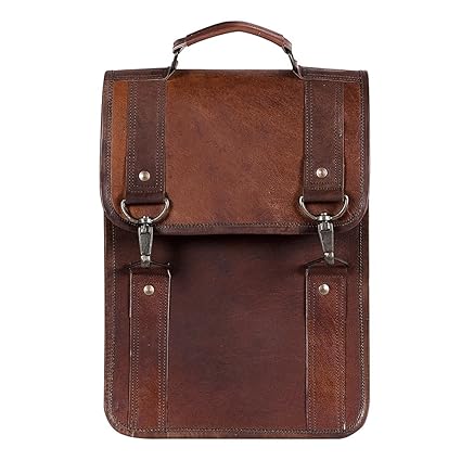 Goatter Leather Brown Multi-Compartment Laptop Sleeves / Briefcase / Messenger Bag / Laptop Bag