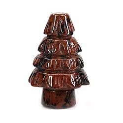 Keleny Natural Red Mahogany Obsidian Carved Decor