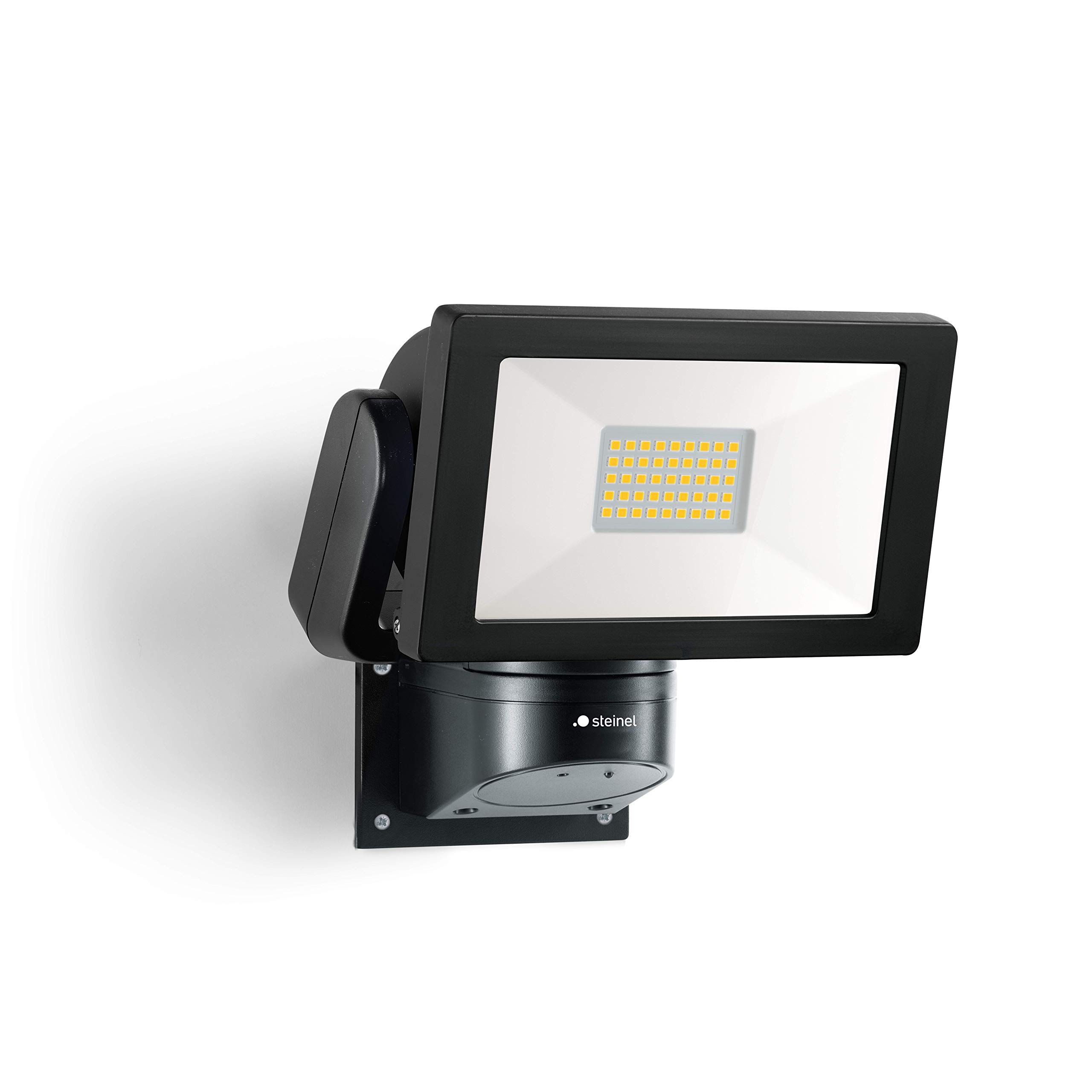 Steinel LED Spotlight LS 300 Black, 29.5 W Floodlight, 2704 lm Brightness, Swivelling, Neutral White (4000 K), IP44