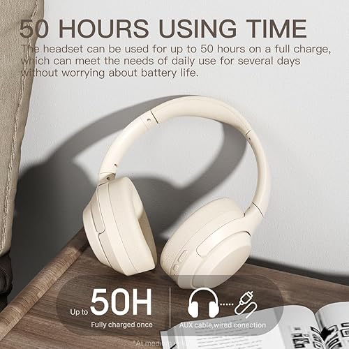 iKF T1 Wireless Bluetooth Headphones Over Ear Wired Headset,Deep