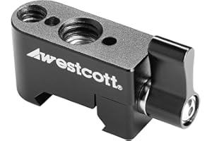 Westcott NATO Adapter Clamp - Works with 1/4"-20, 3/8"-16 Anti-Twist Accessories. Compatible with SmallRig, Kondor Blue, Nice