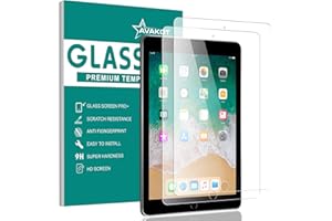 avakot-2 Pack Screen Protector for iPad 6th Generation 9.7 Inch, Anti-Scratch Tempered Glass Film for iPad 5th Gen/Air 2/Air 1/Pro 9.7, Touch Sensitive Tempered Glass Screen Protector for iPad 9.7