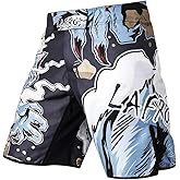 LAFROI Mens MMA Cross Training Boxing Shorts Trunks Fight Wear with Drawstring and Pocket-QJK01