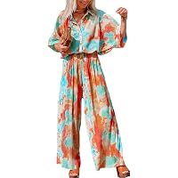 LOZ Women's Jumpsuit - Smocked Romper Sleeveless Overalls, Square Neck, Wide Leg Loose Fit Casual One Piece - View #7