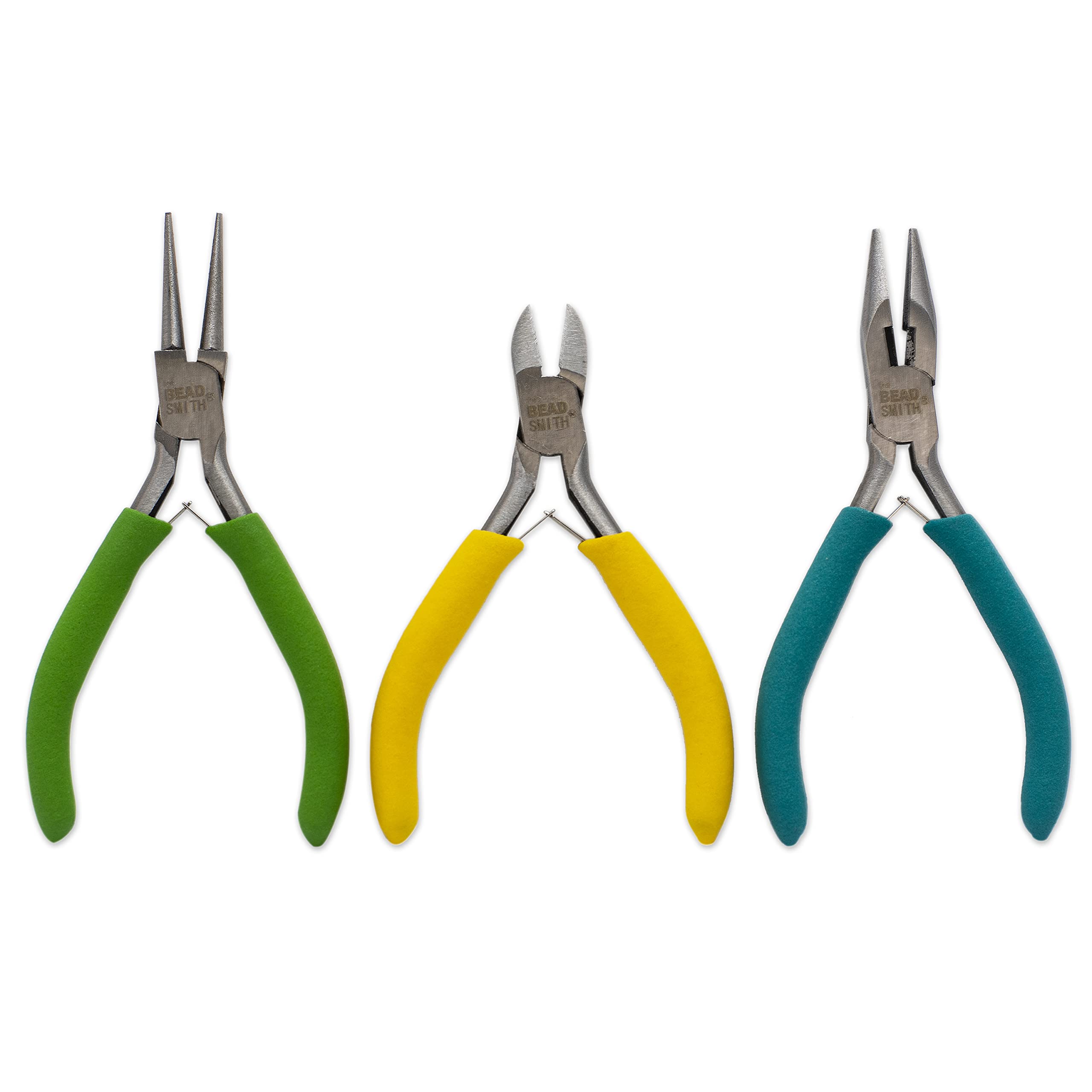 Beadsmith Economy Plier Set 3pcs, Acrylic, Multicoloured, 0.35 x 5.65 x 7.9 cm