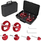 6Pcs PVC Pipe Reamer Kit, PVC Fitting Saver, Plastic Pipe Fitting Reamer Socket Saver Plumbing Tool Includes 3/4, 1, 1 1/2, 2, 3, 4 Inch for Schedule 40 Fits Standard 1/2" Drill
