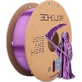 3DHoJor Silk PLA Filament 1.75mm, PLA Filament 1.75mm Silk Shiny 3D Printer Filament, 1kg Cardboard Spool (2.2lbs), Dimensional Accuracy +/- 0.03 mm, Fit Most FDM Printer(Purple)