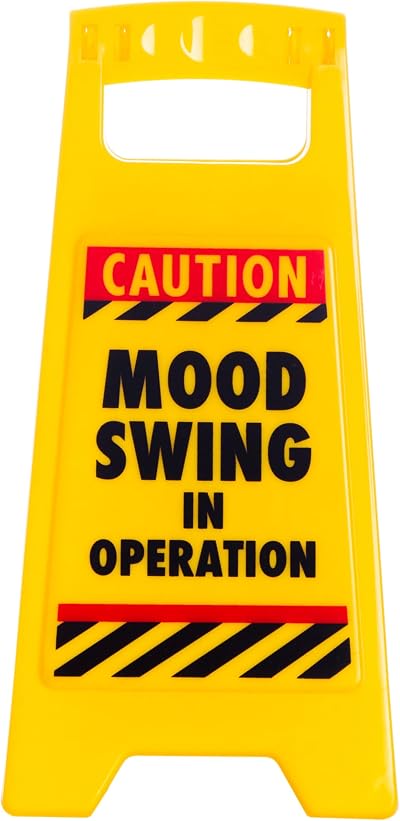Boxer Gifts Mood Swing Novelty Warning Sign Yellow