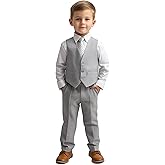 Haggar Boys 4-Piece Vest, Dress Shirt & Tie Set