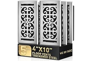 Floor Vent Covers 4x10 Inch - Heavy Duty Walkable Air Vent Cover for Home Floor & Wall - Decorative 2MM Thicker Metal Floor R