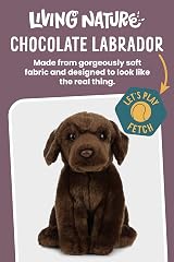 Living Nature Chocolate Labrador Soft Toy 20cm Brown Plush Dog view 2