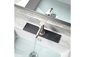 Oillase Faucet Mat for Kitchen Sink - Water Absorbing Stone Tray for Sink, Diatomite Fast-Drying Faucet Mat, Faucet Splash Gu