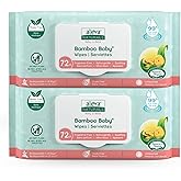 Aleva Naturals Bamboo Baby Sensitive Wipes- 2 Pack- Hypoallergenic, Biodegradable, Extra Strong and Ultra-Soft, Perfume Free 
