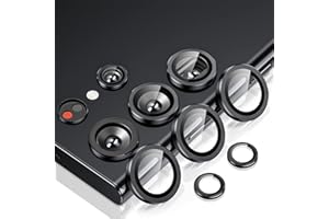 Hoerrye for Samsung Galaxy S23 Ultra Camera Lens Protector, Case-Friendly, 9H Tempered Glass Anti-Scratch, Space Titanium Mil