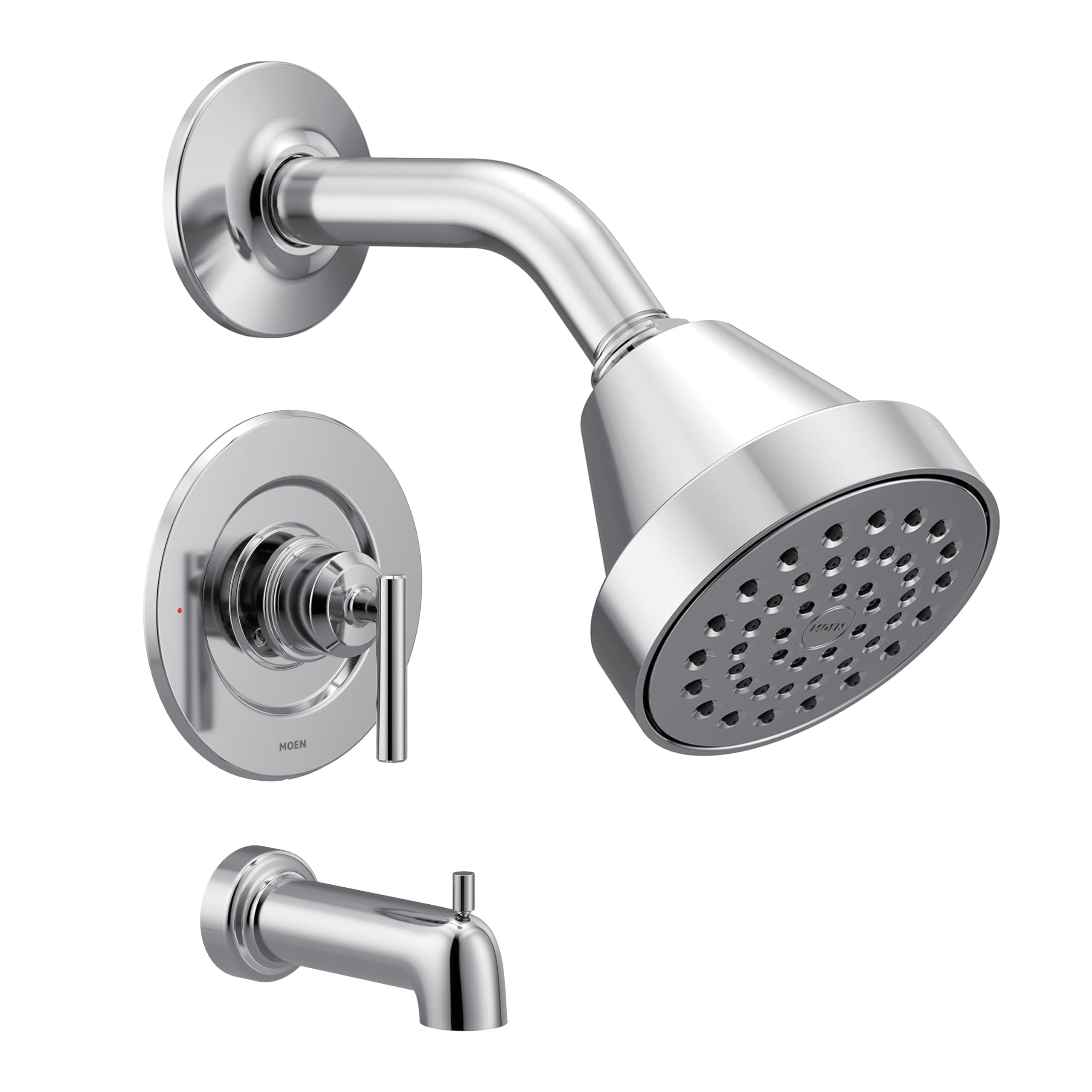 Photo 1 of Moen Gibson Chrome Pressure Balancing Eco-Performance Showerhead, Shower Handle, and Tub Spout, Posi-Temp Valve Required, T2903EP