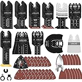 LEILUO 158 Pcs Multitool Blade Kits Cutting and Sandpaper Oscillating Tool Accessories Universal Oscillating Saw Blades with 