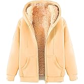 Hoodies for Women Fleece Lined Zip up Hoodie Sherpa Lined Hooded Jacket Casual Winter Hoodies Sweatshirts with Pocket