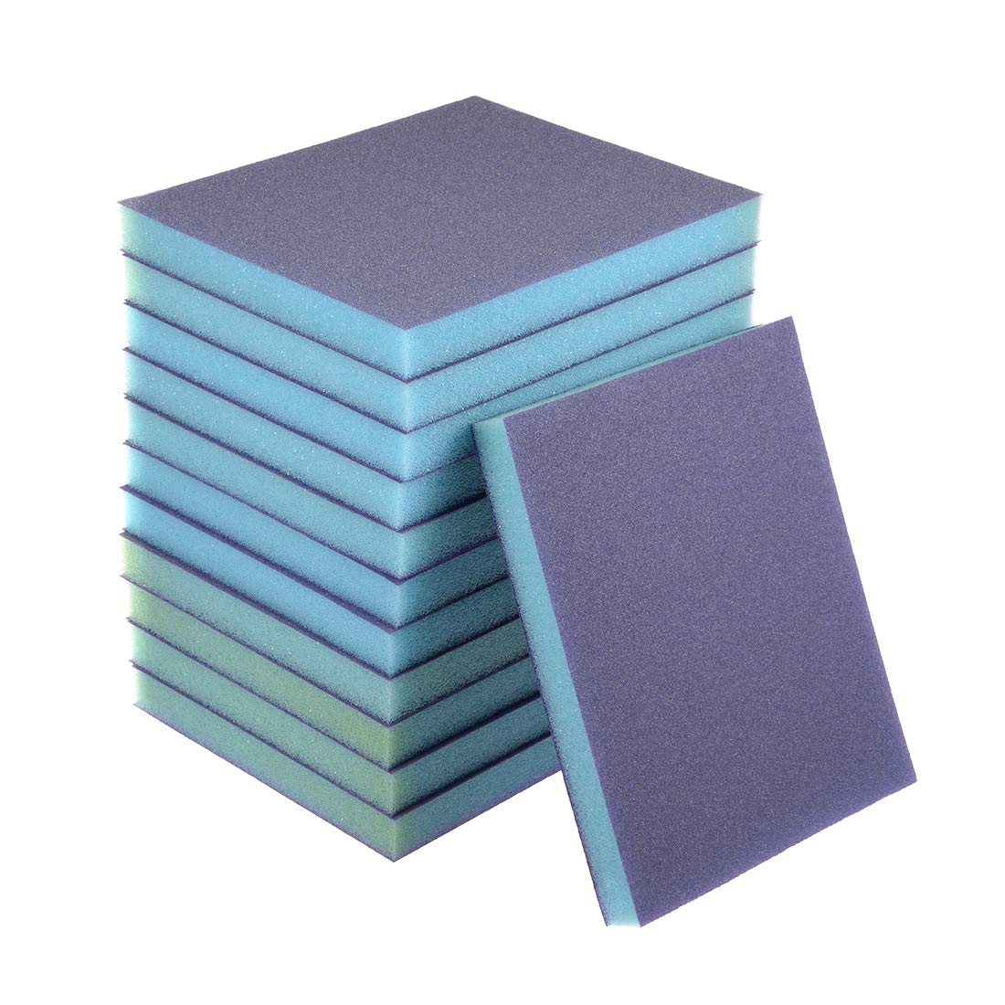 sourcing map Sanding Sponge Sanding Blocks 150-Grits Medium Grit Sand Block Pad for Metal Wood 12pcs