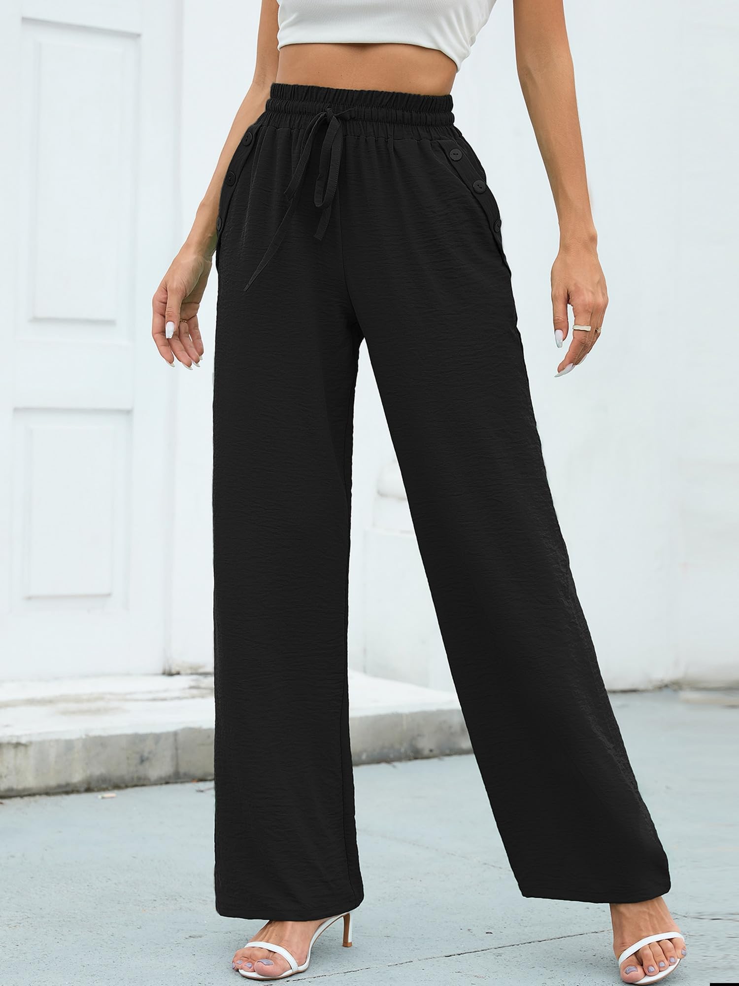 High Waist Casual Trousers