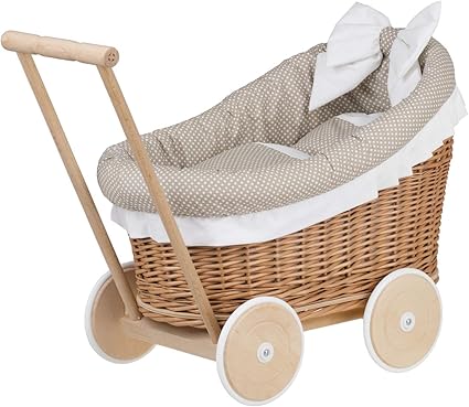 poussette ancienne en osier